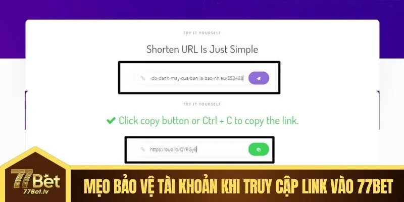 Mẹo bảo vệ tài khoản khi truy cập link vào 77BET