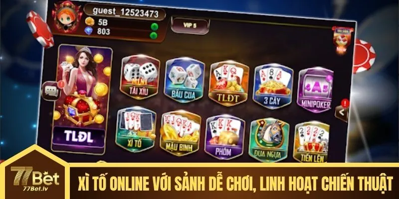 Xì Tố Online với sảnh dễ chơi, linh hoạt chiến thuật
